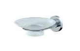 Soap dish with wall holder, chrome