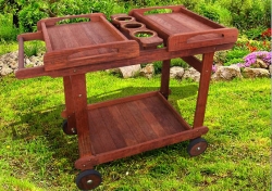 Wooden service carts